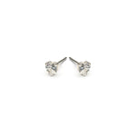 Silver Heart Crystal Stud Earrings - Simply Whispers