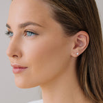Silver Stud Earrings Heart Crystal - Simply Whispers