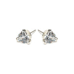 Sterling Silver 6 mm Triangle Cubic Zirconia Stud Earrings - Simply Whispers