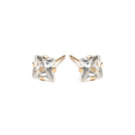 14k Gold 5 mm Square Cubic Zirconia Stud Earrings - Simply Whispers
