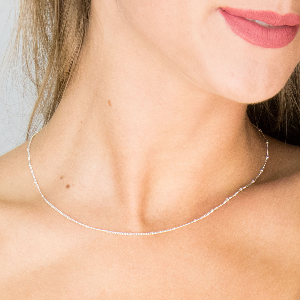 Sterling Silver 16 inch Satellite Chain Necklace - Simply Whispers