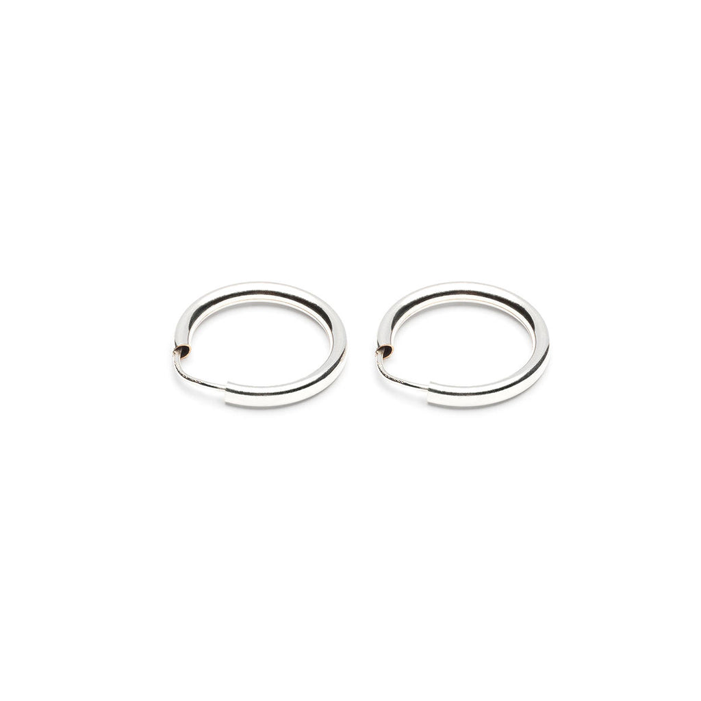 Silver Small Endless Hoop Earrings - Simply Whispers