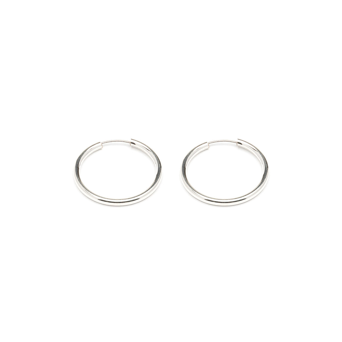 Silver Medium Endless Hoop Earrings - Simply Whispers