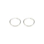 Silver Medium Endless Hoop Earrings - Simply Whispers