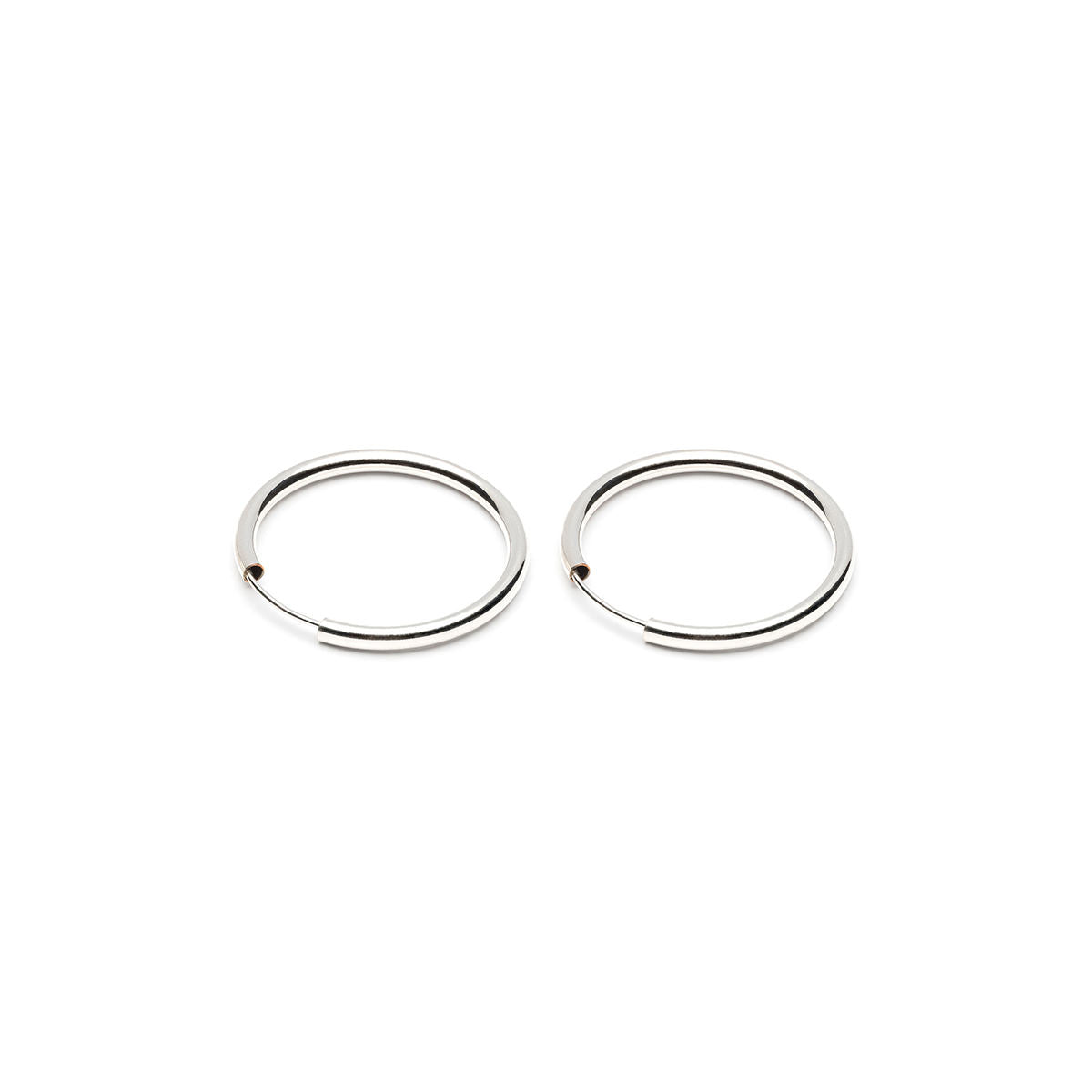 Silver Medium Endless Hoop Earrings - Simply Whispers