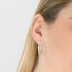 Silver Medium Endless Hoop Earrings - Simply Whispers