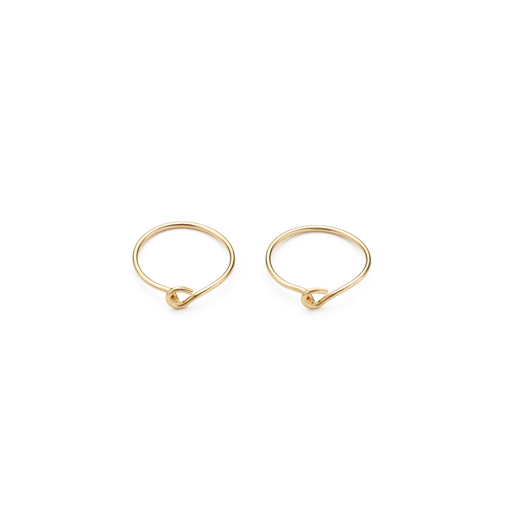 14k Gold 10 mm Hoop Earrings - Simply Whispers