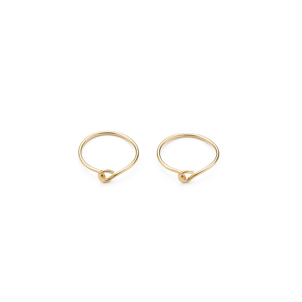 14k Gold 10 mm Hoop Earrings - Simply Whispers