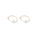 14k Gold Cubic Zirconia 12 mm Hoop Earrings - Simply Whispers