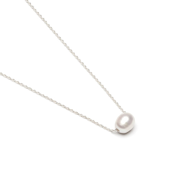 Simply Satisfied Sterling Silver Pearl Necklace | Simply Whispers
