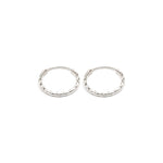 Sterling Silver Diamond Cut Hoops - Simply Whispers