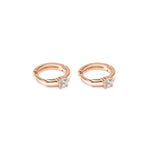 Small White Crystal Huggie Earrings - Simply Whispers