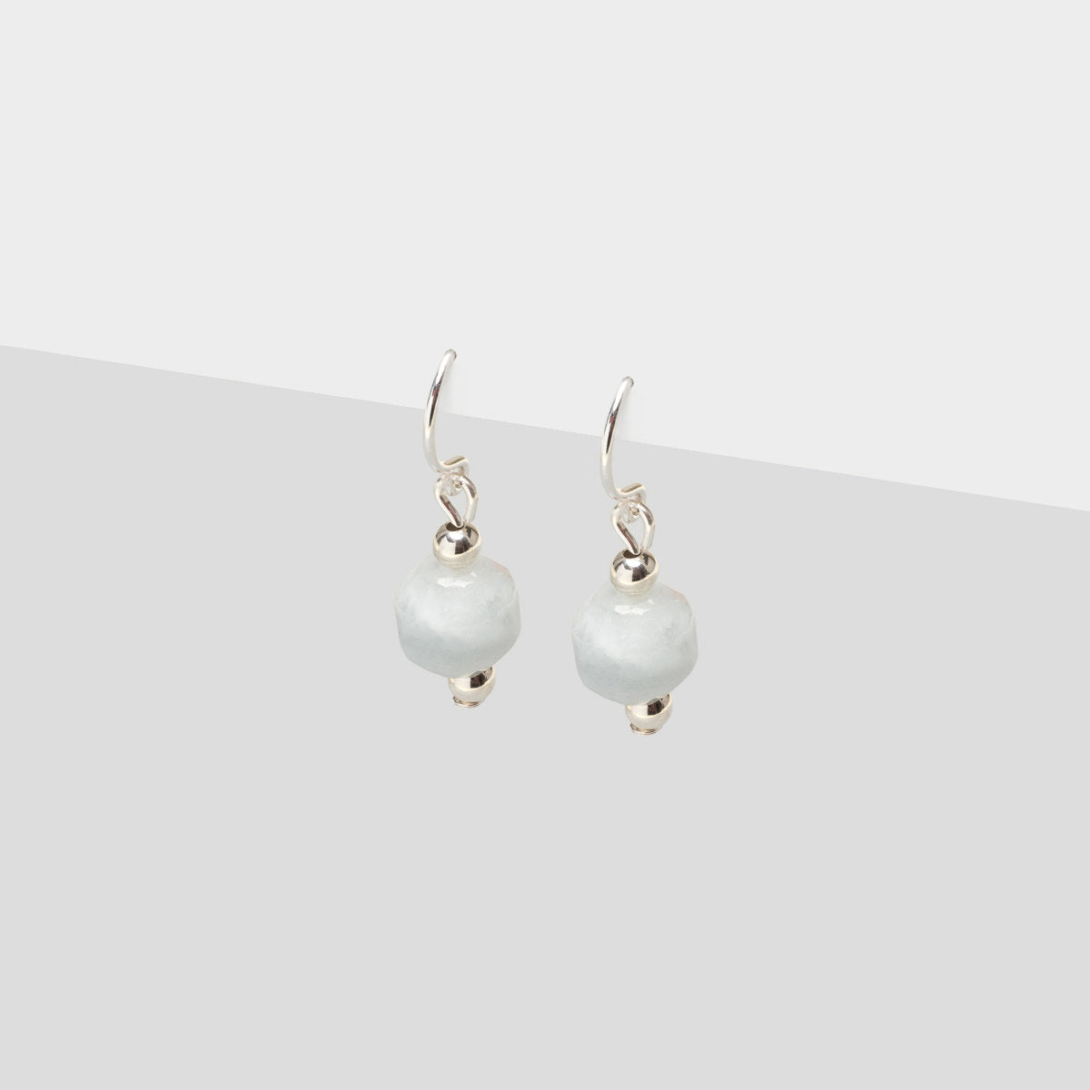 Sterling silver aquamarine french hook earrings - Simply Whispers
