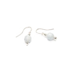 Sterling silver aquamarine french hook earrings - Simply Whispers