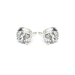 Sterling Silver 8 mm Round Cubic Zirconia Stud Earrings - Simply Whispers