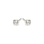 Sterling Silver 4 mm Round Cubic Zirconia Stud Earrings - Simply Whispers