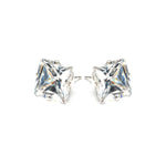 Sterling Silver 10 mm Square Cubic Zirconia Stud Earrings - Simply Whispers