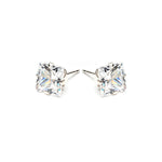 Sterling Silver 6 mm Square Cubic Zirconia Stud Earrings - Simply Whispers