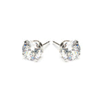 Sterling Silver 6 mm Round Cubic Zirconia Stud Earrings - Simply Whispers
