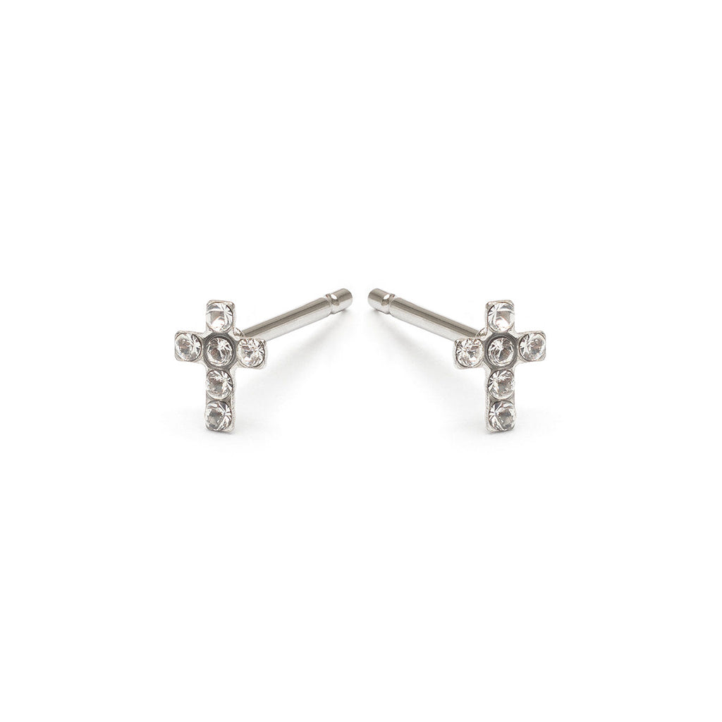 Mini Cross Stud Earrings - Simply Whispers