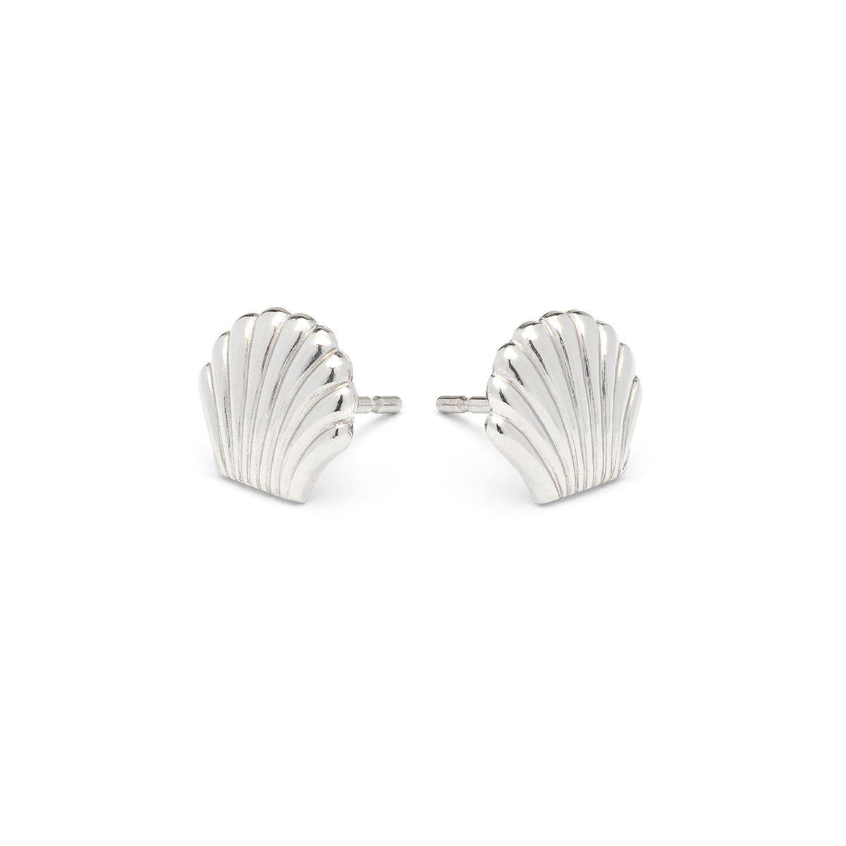 Stainless Steel Seashell Tiny Stud Earrings - Simply Whispers