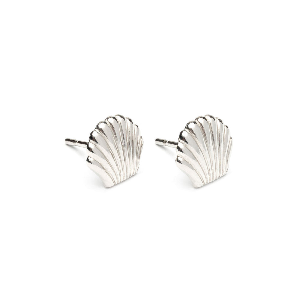 Stainless Steel Seashell Tiny Stud Earrings - Simply Whispers