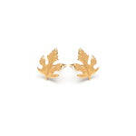 Gold Plated Maple Leaf Stud Earrings - Simply Whispers