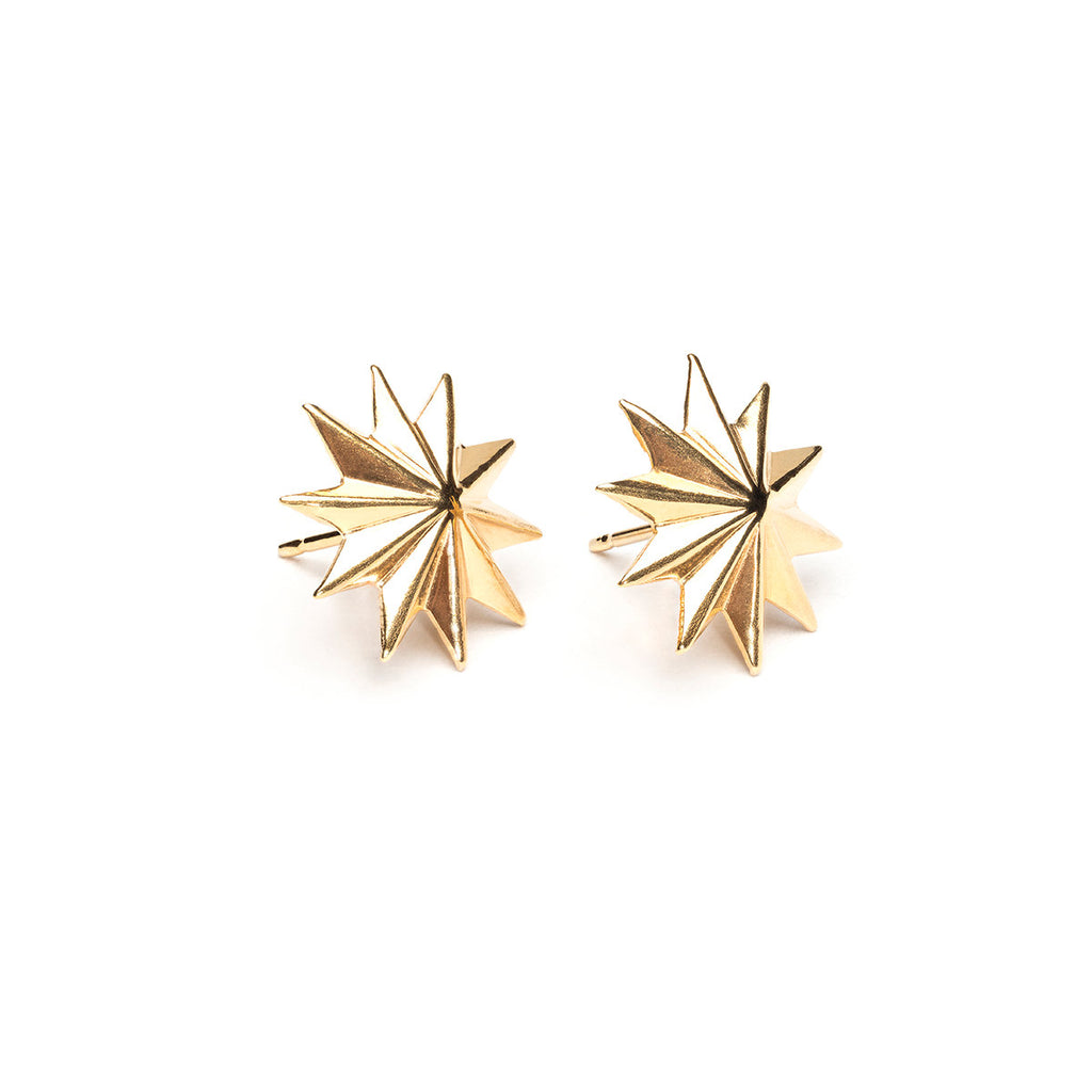 Gold Plated Asterisk Stud Earrings - Simply Whispers