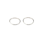 Small Endless Hoop Earrings Silver Plated - Simply Whispers