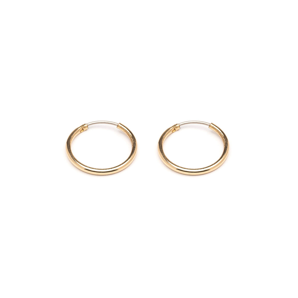 Small Endless Hoop Earrings Gold Plated - Simply Whispers