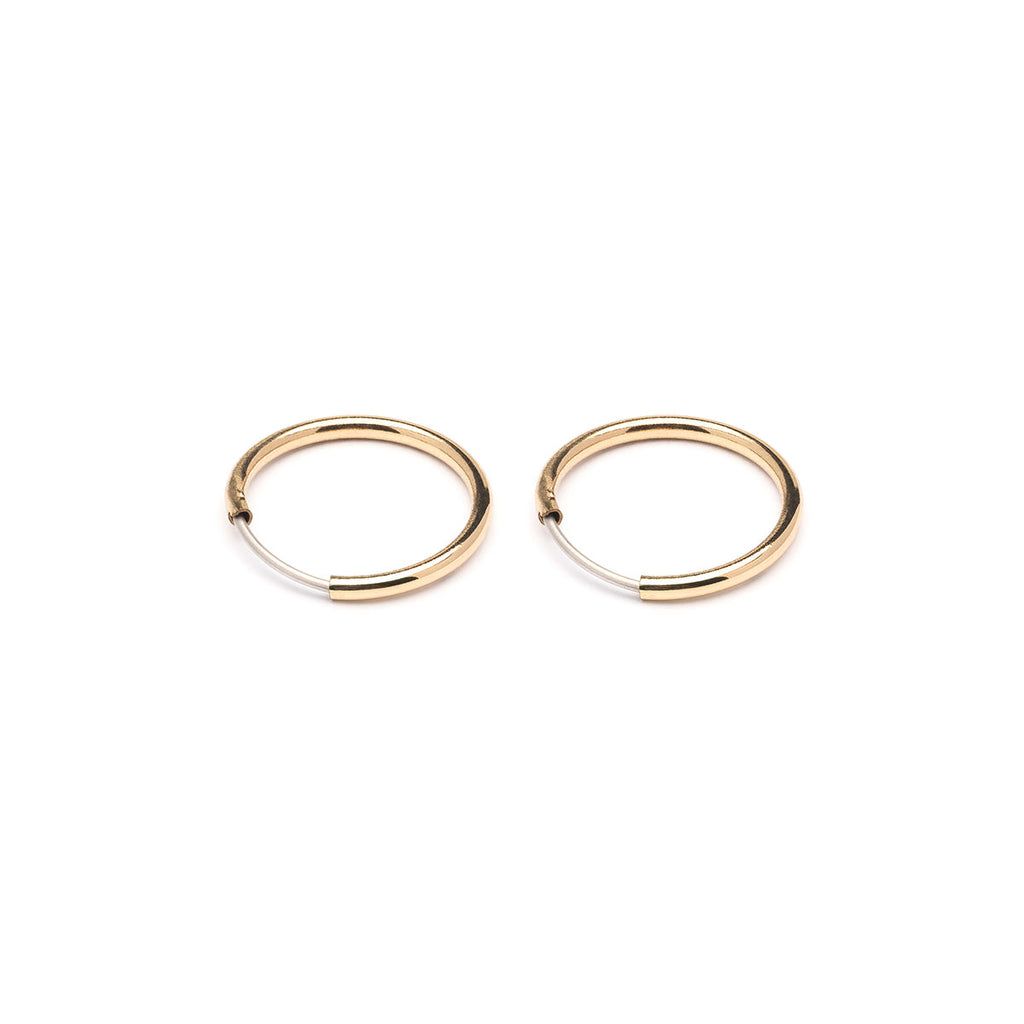 Small Endless Hoop Earrings Gold Plated - Simply Whispers
