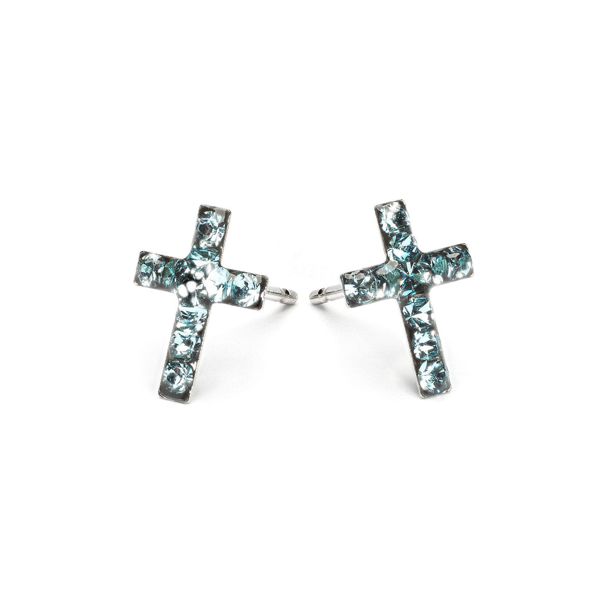 Stainless Steel Cross March Stud Earrings - Simply Whispers