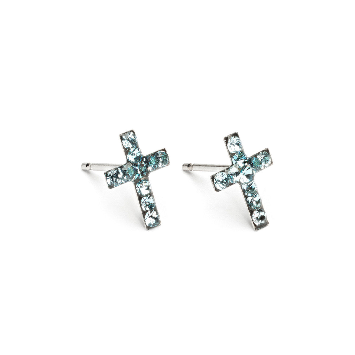 Stainless Steel Cross March Stud Earrings - Simply Whispers