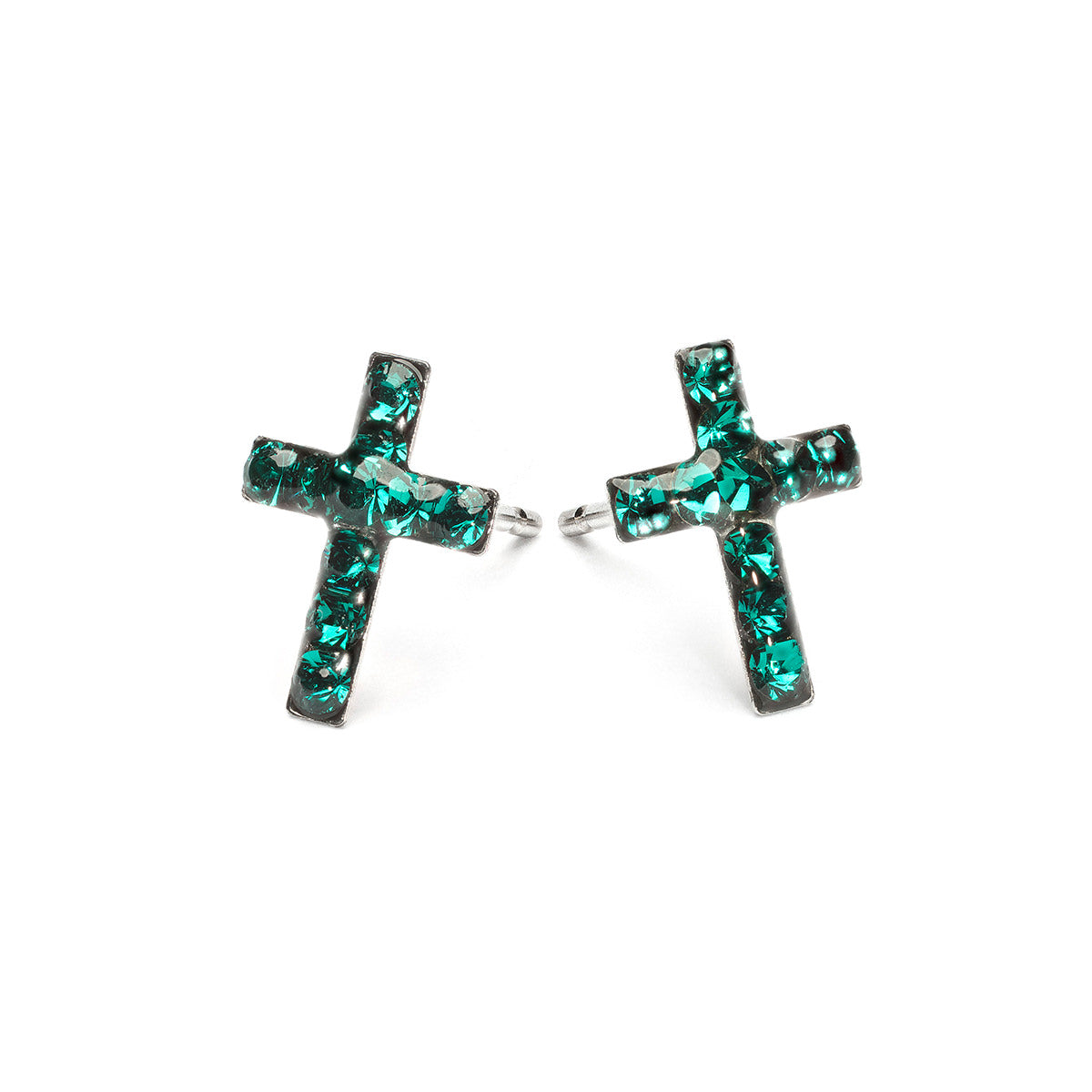 Stainless Steel Cross May Stud Earrings - Simply Whispers