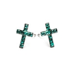 Stainless Steel Cross May Stud Earrings - Simply Whispers