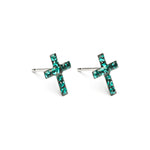 Stainless Steel Cross May Stud Earrings - Simply Whispers