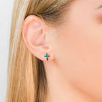 Stainless Steel Cross May Stud Earrings - Simply Whispers