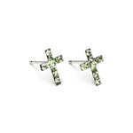 Stainless Steel Cross August Stud Earrings - Simply Whispers