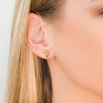 Stainless Steel Cross November Stud Earrings - Simply Whispers