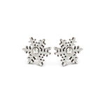 Stainless Steel Crystal Snowflake Stud Earrings - Simply Whispers