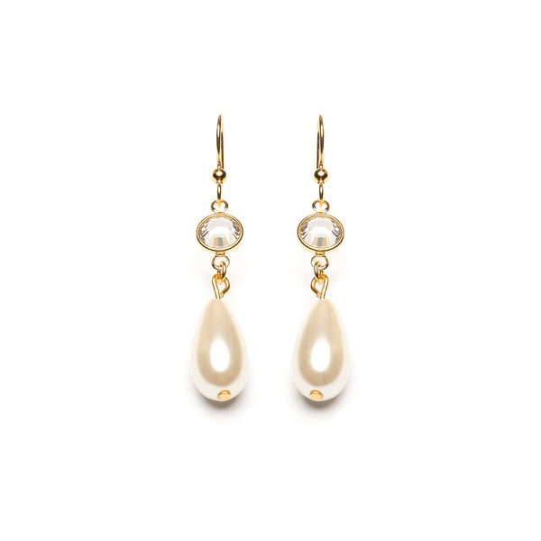 Pearl Drop Crystal Earrings | Simply Whispers