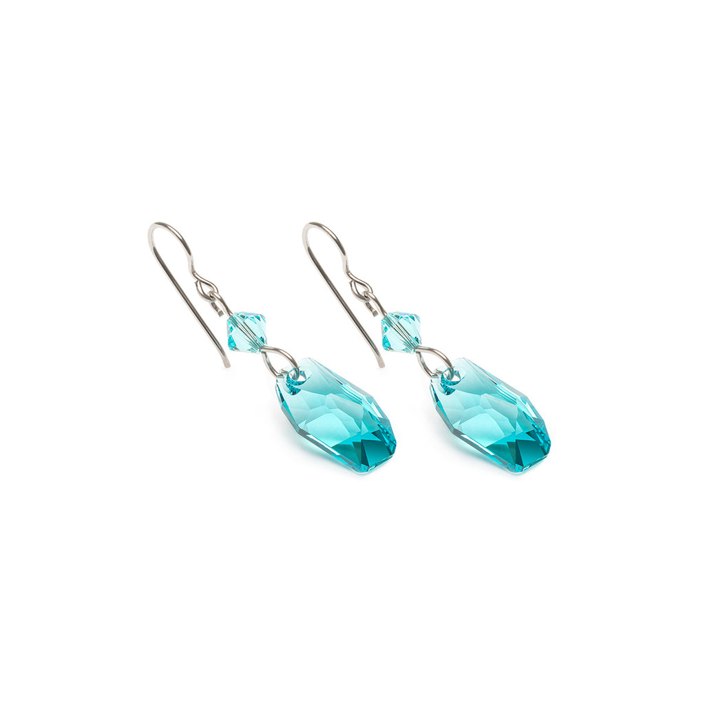 Turquoise Crystal Niobium Earrings - Simply Whispers