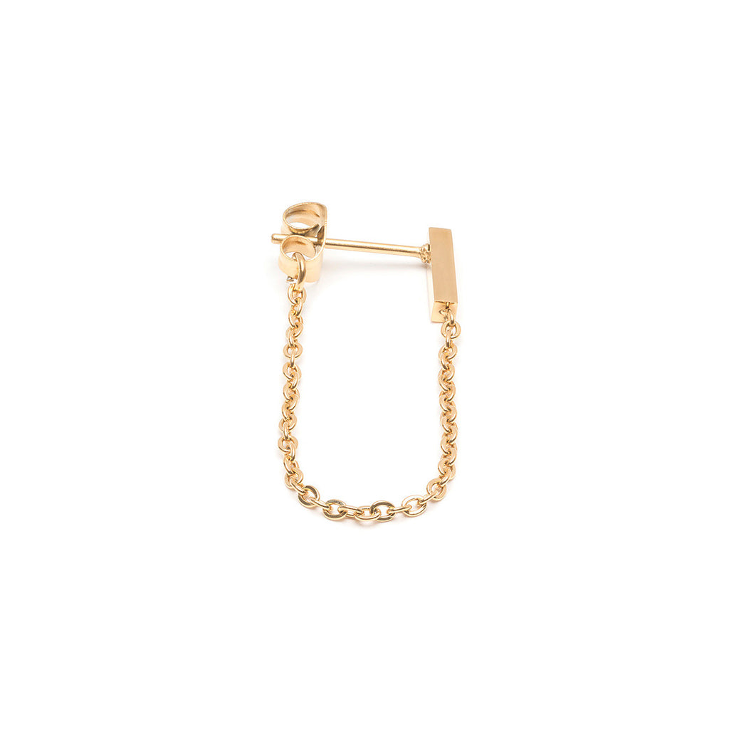 Bar and Chain Single Stud Earring - Simply Whispers
