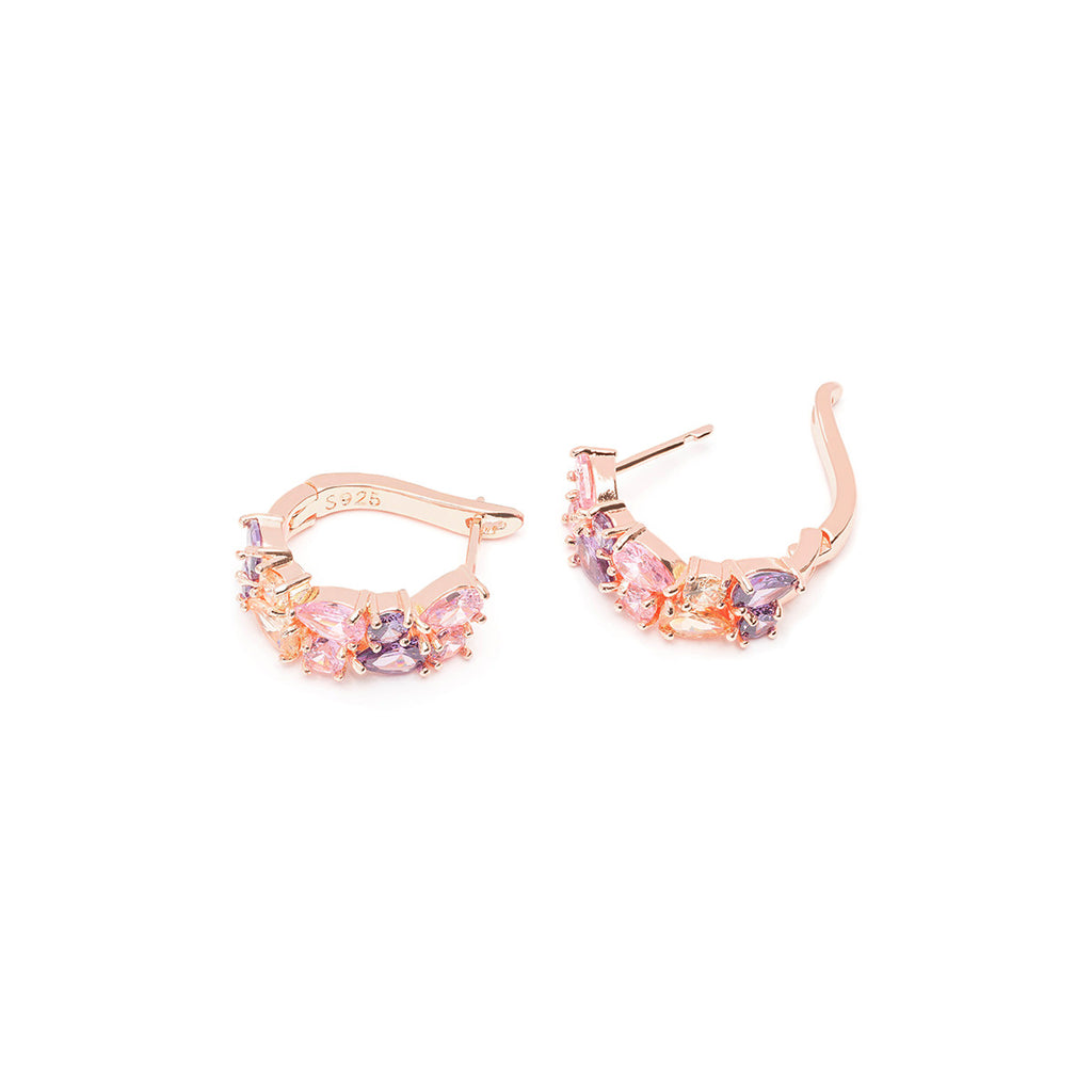 Lavender Zirconia Huggie Hoops - Simply Whispers