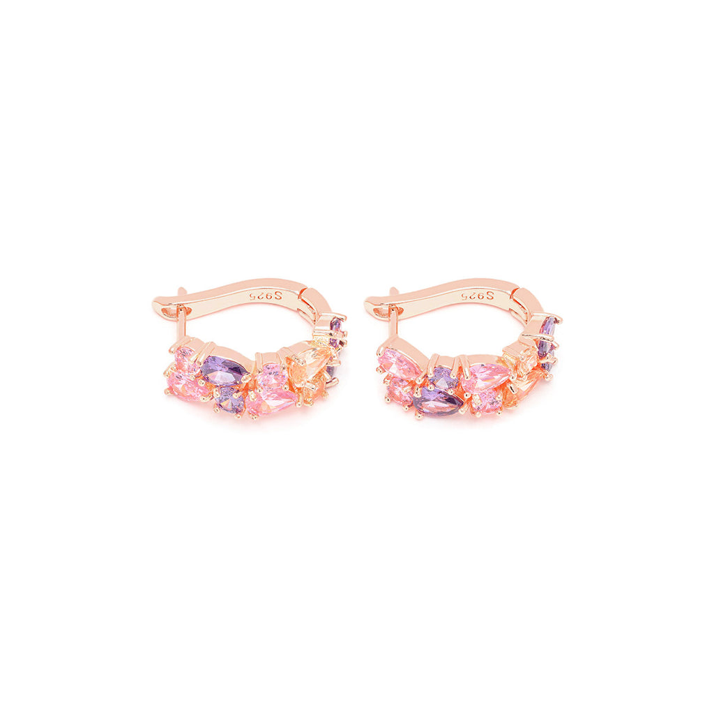 Lavender Zirconia Huggie Hoops - Simply Whispers