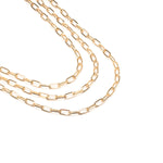 Triple Layered Paper Clip Chain Necklace - Simply Whispers