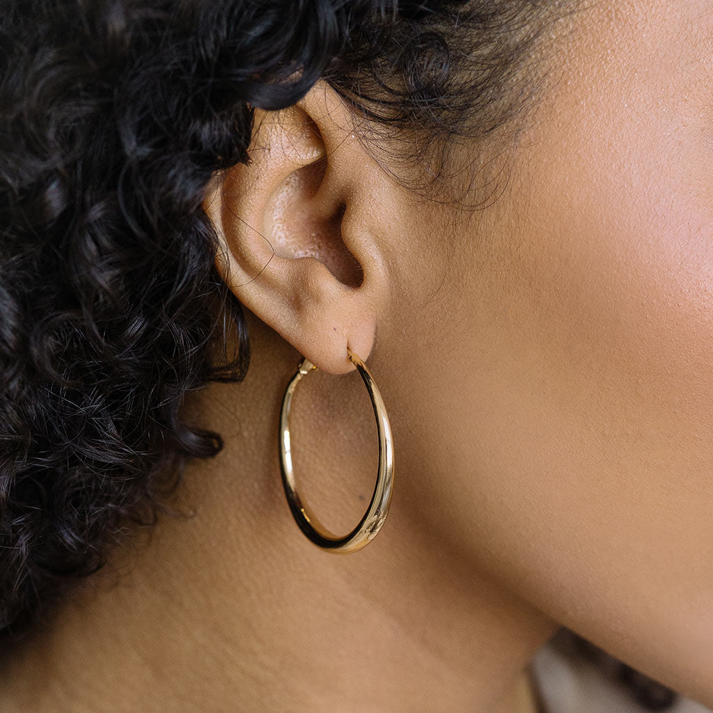 Graduated Hoops Medium Graduated Hoop Earrings | Simply Whispers