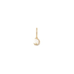 Moon charm single hoop earring - Simply Whispers