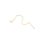 Threader gold bar chain single earring - Simply Whispers