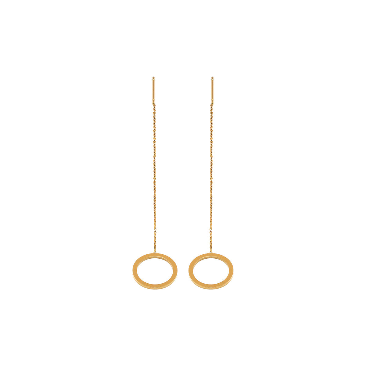 Gold threader round drop earrings - Simply Whispers